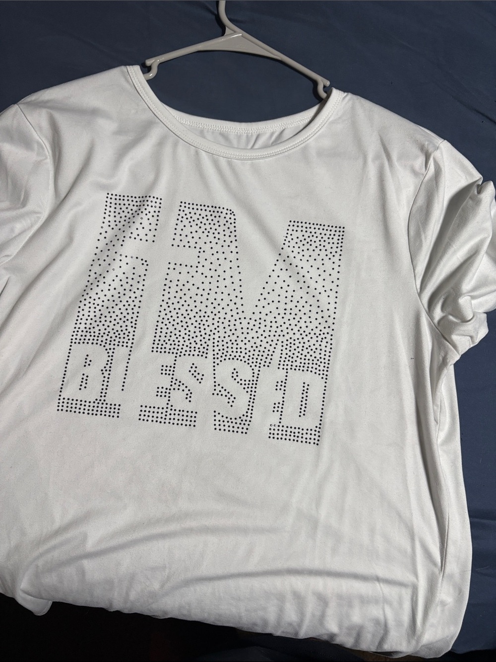 White Studded Graphic Tee